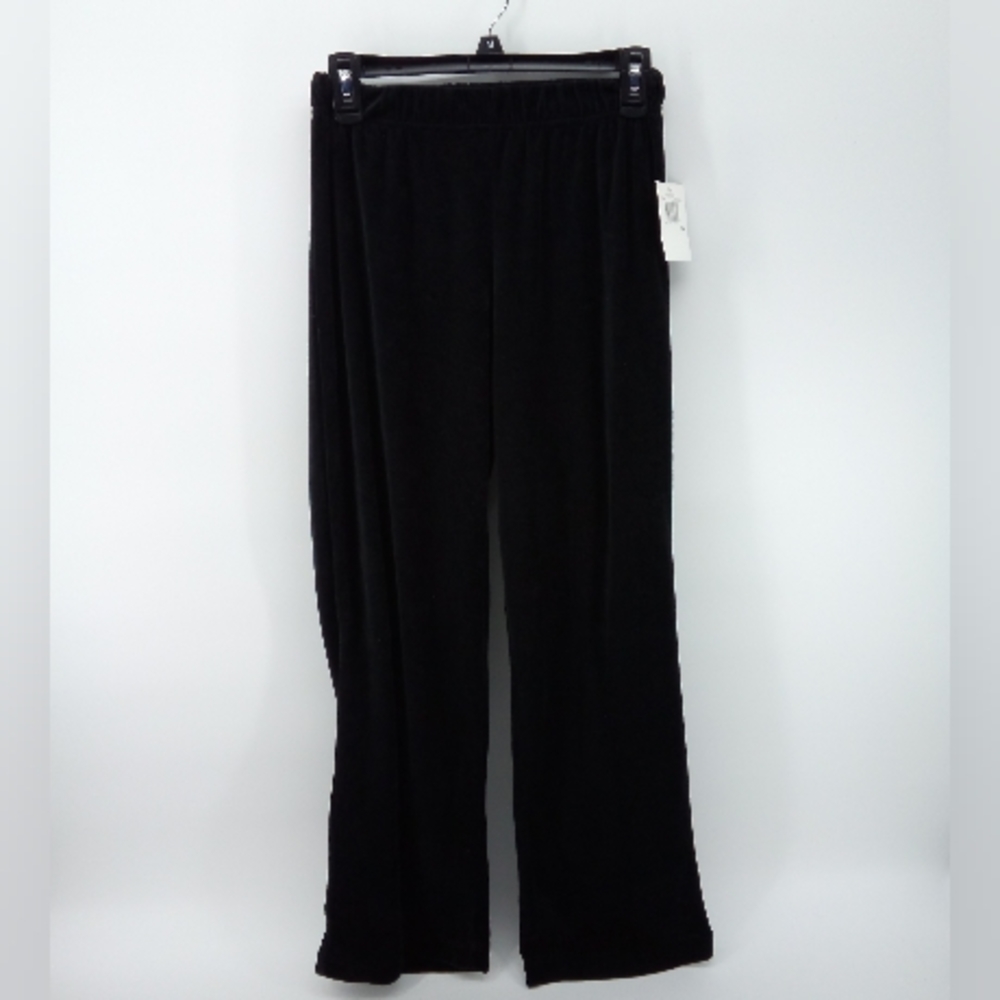 NWT Erika Petite Black Velour Juicy Early 2000's Style Cotton Blend Track Pants